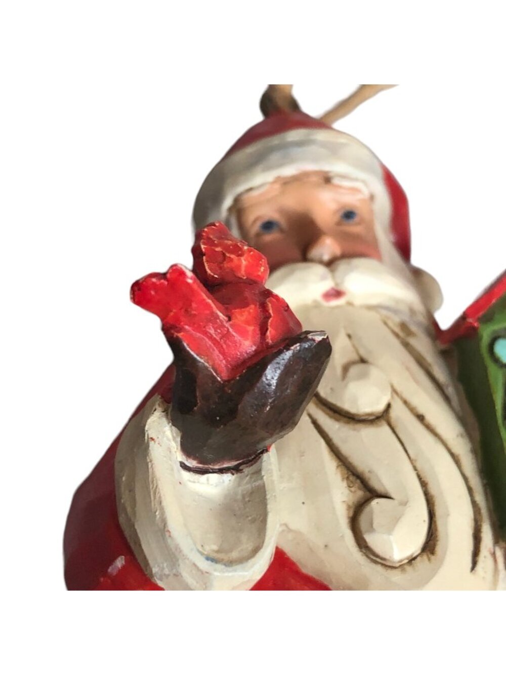 Jim Shore Santa Claus Christmas Ornament Cardinal  2014 Holiday Decor Folkart Ho